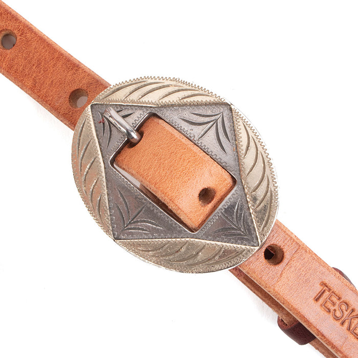 Teskey's 5/8" Split Ear Headstall Tack - Headstalls Teskey's Light Oil - Roughout 301