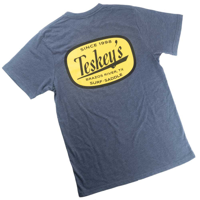 Teskey's Brazos River Tee - Heather Navy TESKEY'S GEAR - SS T-Shirts Teskey's
