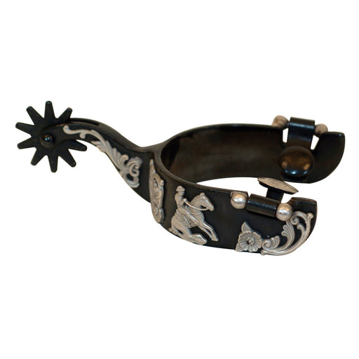 Metalab Mens Floral Reining Spurs Tack - Spurs Metalab