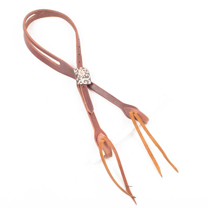 Cowperson Tack 5/8" Slit Ear Headstall w/Floral Buckle Tack - Headstalls Cowperson Tack