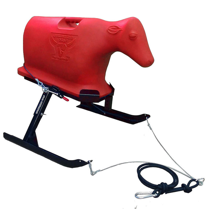 7K Something Calf Sled w/Calf Dummy Tack - Ropes & Roping 7K ROPING Red
