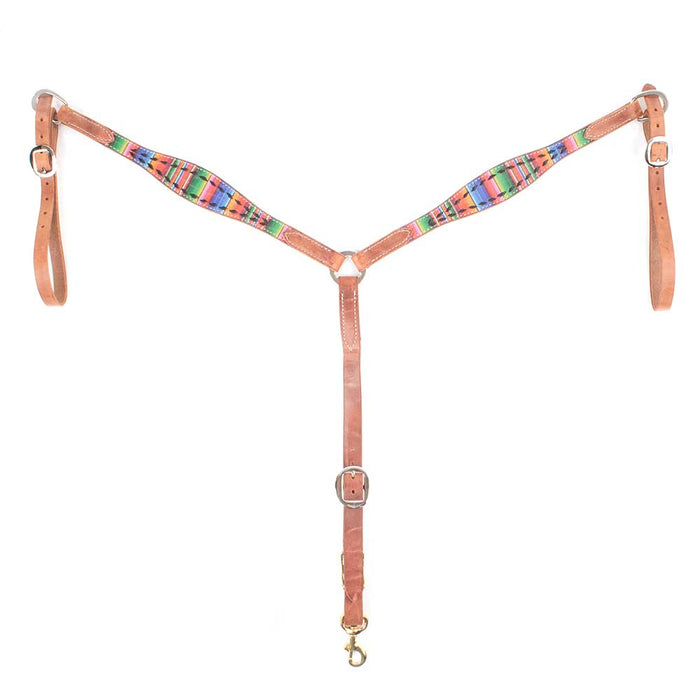 Teskey's Serape with Buckstitch Breast Collar Tack - Breast Collars Teskey's Black