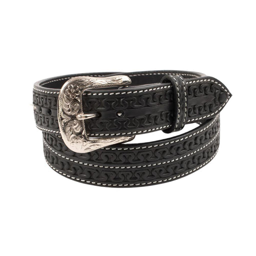 Anaconda Leather Running W Tooled Belt - FINAL SALE MEN - Accessories - Belts & Suspenders Beddo Mountain Leather Goods