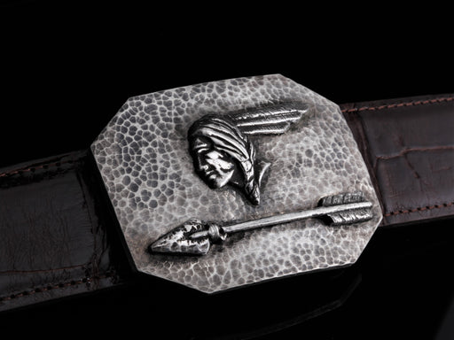 Comstock Heritage Charlie Pontiac Hammered Silver Buckle ACCESSORIES - Additional Accessories - Buckles Comstock Heritage