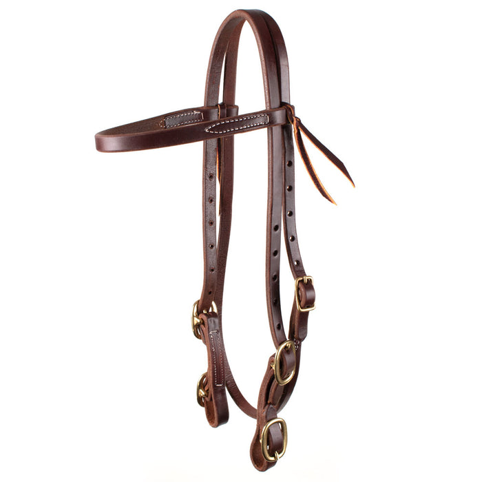 Teskey's Browband Headstall w/Buckle Bit End Tack - Headstalls Teskey's Heavy Oil