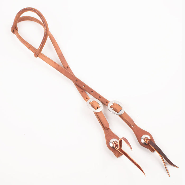 Teskey's One Ear Concho End Headstall Tack - Headstalls Teskey's Light Oil