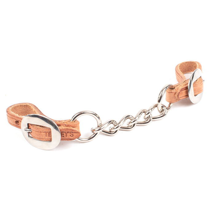 Hermann Oak Leather Single Chain Curb Strap Tack - Curbs Teskey's Harness