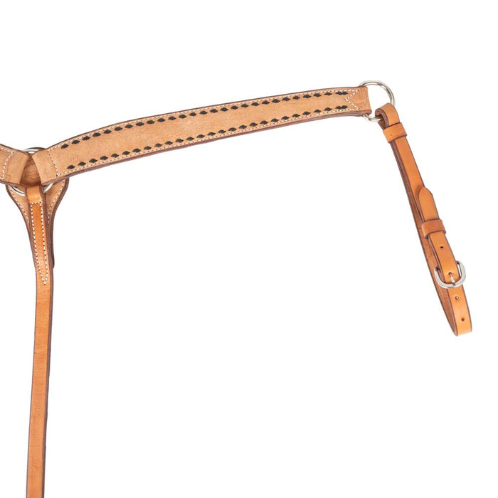 Teskey's 1-3/4" Rough Out Breast Collar w/Colored Buckstitch Tack - Breast Collars Teskey's