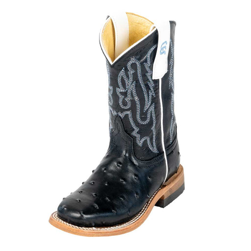 Anderson Bean Youth Black Impostrich Boot KIDS - Footwear - Boots Anderson Bean Boot Co.