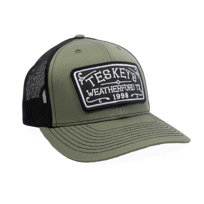 Teskey's 98 Script Patch Cap - Loden/Black TESKEY'S GEAR - Baseball Caps Teskey's