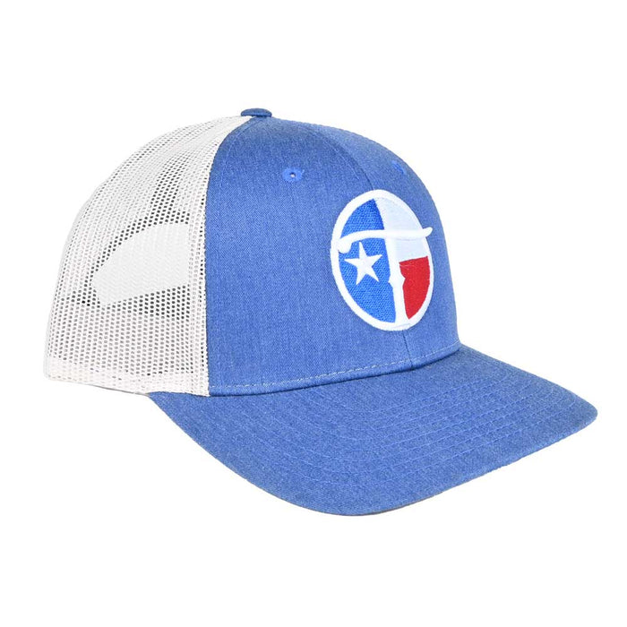 Teskey's 3D Texas Flag Circle T Logo Cap - Blue/Grey TESKEY'S GEAR - Baseball Caps Teskey's