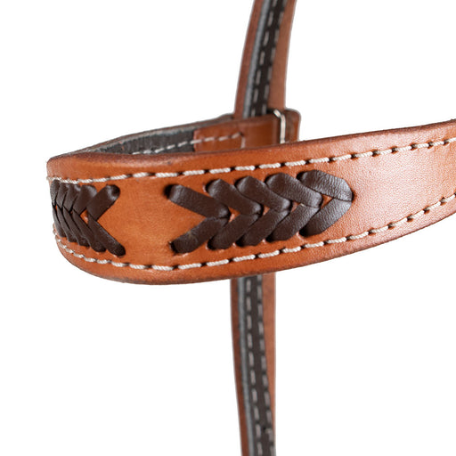 Teskey's Browband Headstall w/Latigo Lacing Tack - Headstalls Teskey's