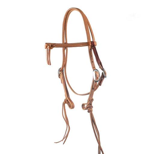 Teskey's Knotted Browband Headstall w/Rattlesnake Knot Ends Tack - Headstalls Teskey's