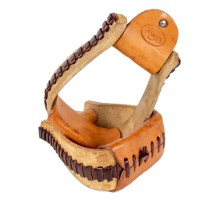Teskey's 3" Light Oil Rawhide Stirrups Tack - Saddle Accessories Teskey's