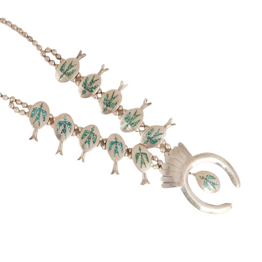 Thunderbird Inlay Squash Blossom Necklace WOMEN - Accessories - Jewelry - Necklaces Teskey's