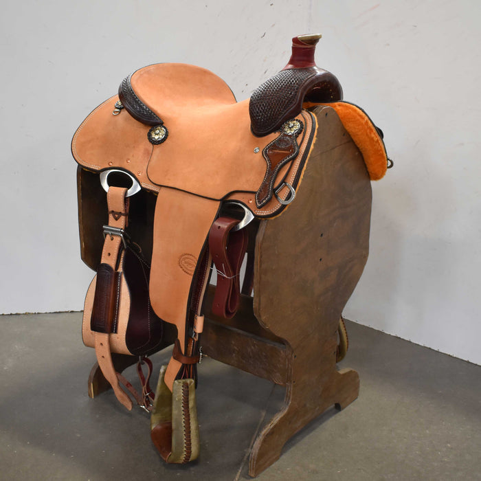 15" TESKEY'S CALF ROPING SADDLE Saddles - New Teskey's Saddlery