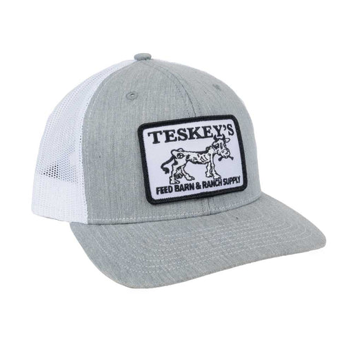Teskey's Feed Barn Cow Cap - Heather Grey/White TESKEY'S GEAR - Baseball Caps Teskey's