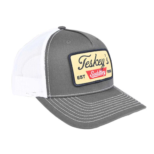 Teskey's Saddlery Embroidered Patch Cap - Charcoal/White TESKEY'S GEAR - Baseball Caps Teskey's