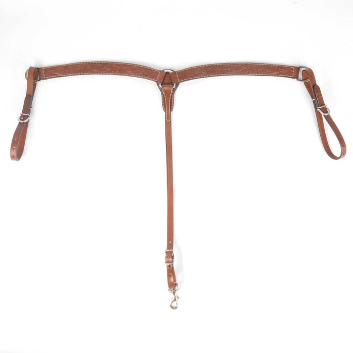 Teskey's 1-1/2" Breast Collar w/Floral Tooling Tack - Breast Collars Teskey's