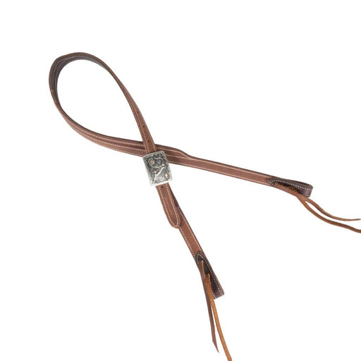 Cowperson Tack 3/4" Slit Ear Roughout Headstall w/Leaf Buckle Tack - Headstalls Cowperson Tack