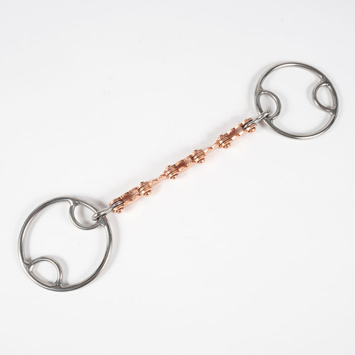 Copper Mule Mouth Divided Ring Snaffle Tack - Bits Formay