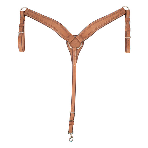 Teskey's 2-1/2" Barbwire Border Breast Collar Tack - Breast Collars Teskey's Light Oil