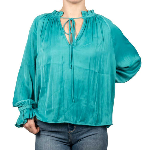 Tie Front Blouse WOMEN - Clothing - Tops - Long Sleeved Glam