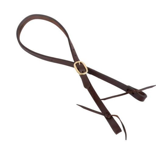 Teskey's 3/4" Heavy Oil Split Ear Headstall w/Brass Buckle Tack - Headstalls Teskey's