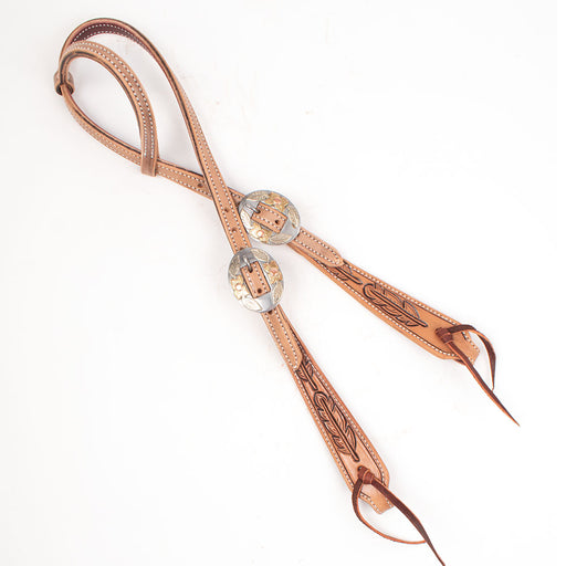 Teskey's Big Sky Collection Feather One Ear Headstall Tack - Headstalls Teskey's Premium Buckle