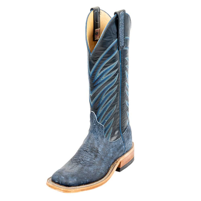 Anderson Bean Women's Blue Safari Giraffe Boot - Teskey's Exclusive - FINAL SALE WOMEN - Footwear - Boots - Exotic Boots Anderson Bean Boot Co. 5.5 A