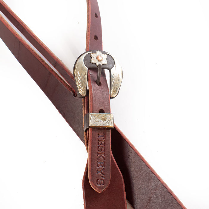 Patrick Smith Split Ear w/Flower Buckle Tack - Headstalls Patrick Smith