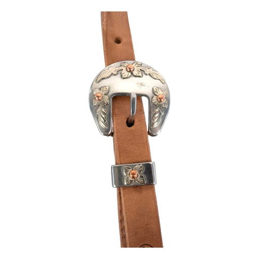 Teskey's Split Ear Headstall w/Floral Buckle Tack - Headstalls Teskey's