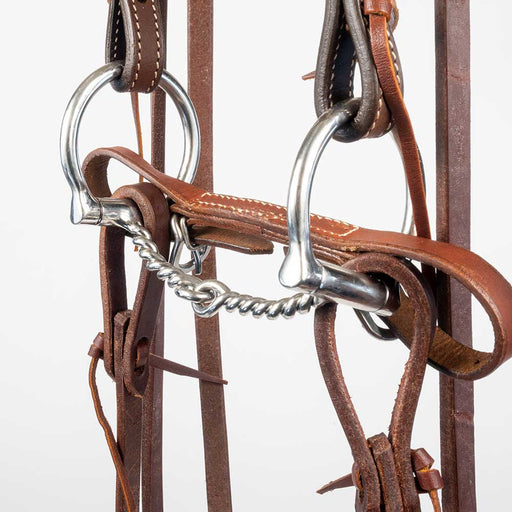 Teskey's Twisted Wire D-Ring Snaffle Bridle Rig Tack - Rigs Teskey's