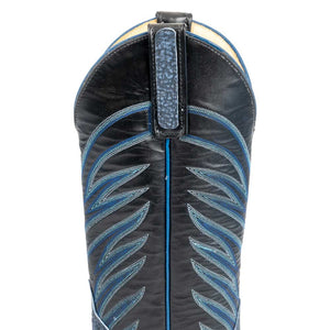 Anderson Bean Women's Blue Safari Giraffe Boot - Teskey's Exclusive WOMEN - Footwear - Boots - Exotic Boots Anderson Bean Boot Co.   