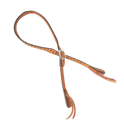Teskey's Split Ear Roughout Headstall w/Buckstitch Tack - Headstalls Teskey's