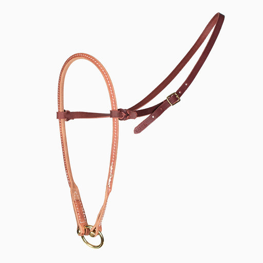 Teskey's Rolled and Stitched Hermann Oak Noseband Tack - Nosebands & Tie Downs Teskey's