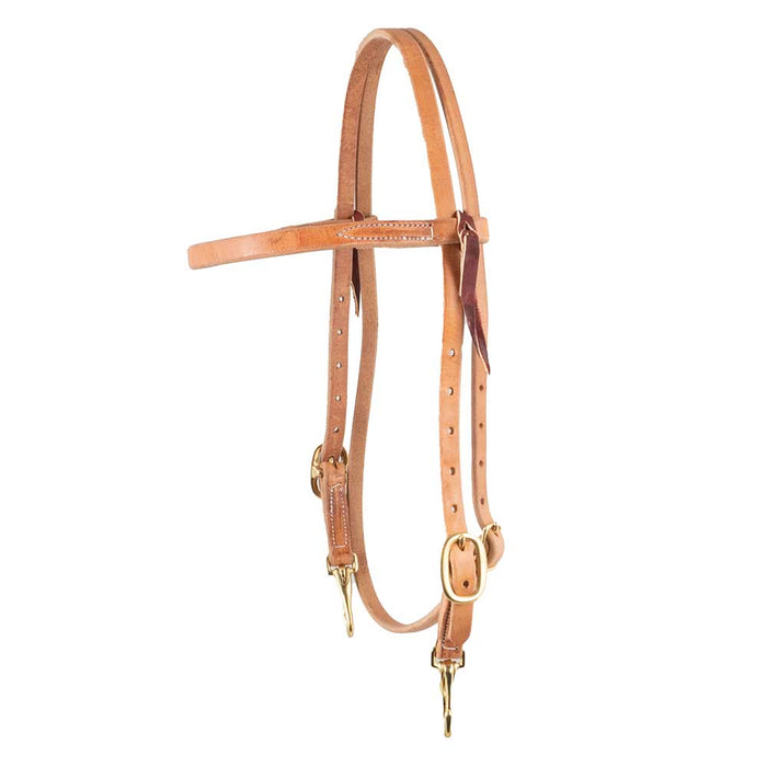 Teskey's Browband Headstall w/Snap Bit Ends Tack - Headstalls Teskey's Light Oil