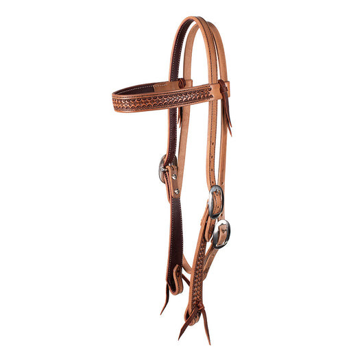 Teskey's Big Sky Collection Geometric Browband Headstall Tack - Headstalls Teskey's Stainless Steel Buckle