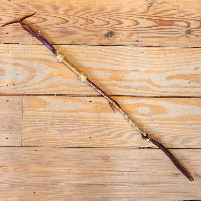 33" Handmade Rawhide Quirt w/Knotting Tack - Whips, Crops & Quirts MISC