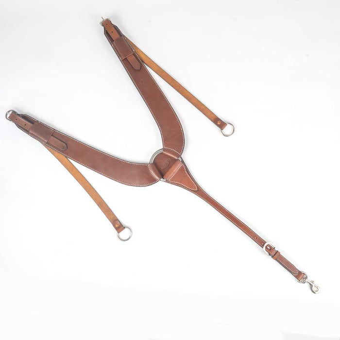 Teskey's 3" Leather Pulling Collar Tack - Breast Collars Teskey's Heavy Oil