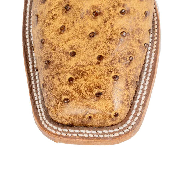 Anderson Bean Men's Peat Vintage Full Quill Ostrich Boot - Teskey's Exclusive MEN - Footwear - Exotic Western Boots Anderson Bean Boot Co.