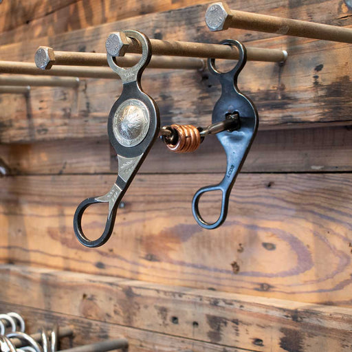 Teskey's 45 Concho Shank Dogbone Bit w/Copper Rollers Tack - Bits Teskey's