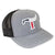 Teskey's T Logo Cap - Heather Grey/Black, Texas Flag/White Logo TESKEY'S GEAR - Baseball Caps Richardson   