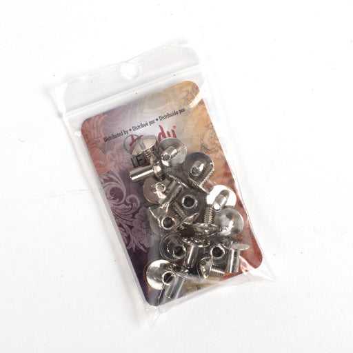 Chicago Screw Pack Tack - Conchos & Hardware Tandy Leather 1/4" Nickel Plated Steel