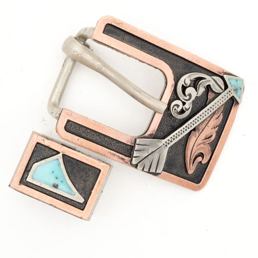 Arrow Buckle with Turquoise Accents Tack - Conchos & Hardware MISC