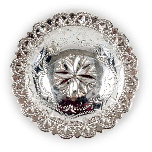 Bright Silver Windrose Concho Tack - Conchos & Hardware MISC 1" Chicago Screw