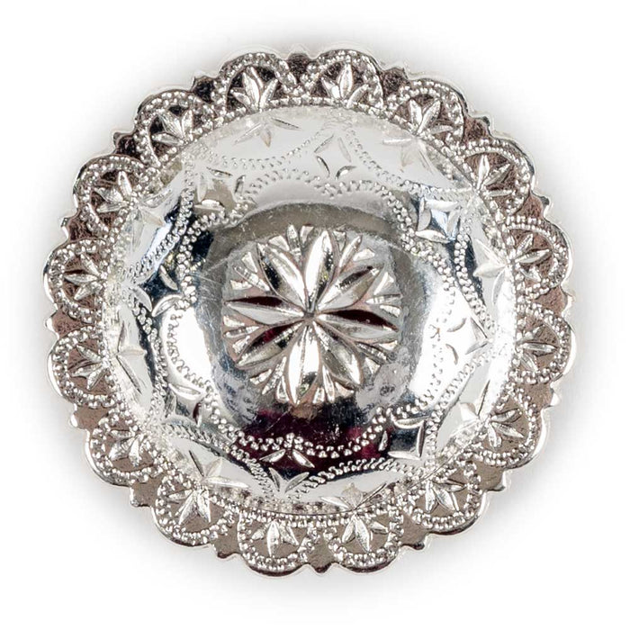Bright Silver Windrose Concho Tack - Conchos & Hardware MISC 1" Chicago Screw