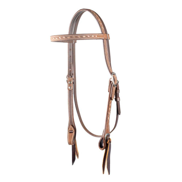 Teskey's 3/4" Buckstitched Browband Headstall Tack - Headstalls Teskey's
