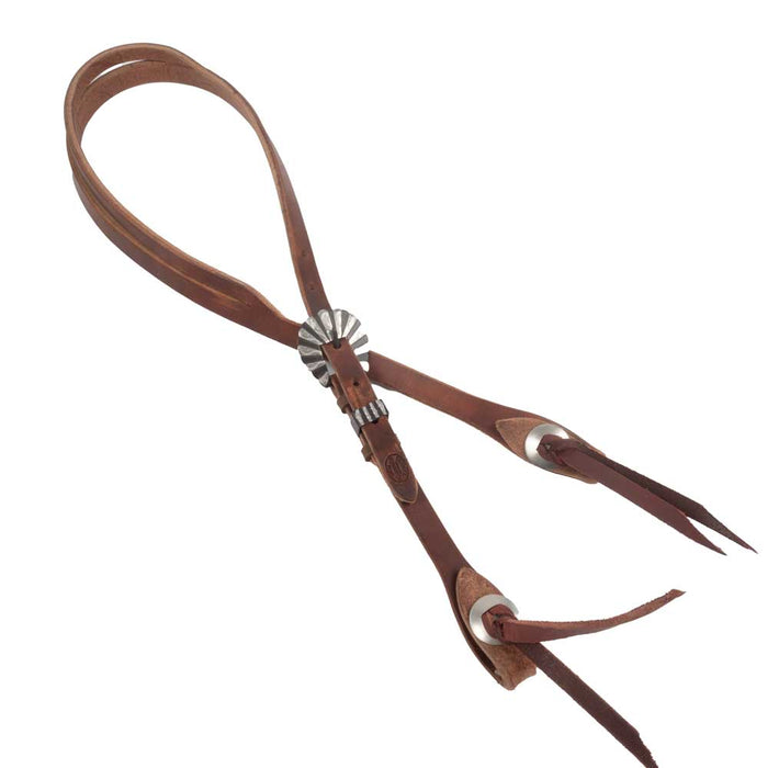 Teskey's Slickout Slit Ear Headstall w/Shell Buckle Tack - Headstalls Teskey's