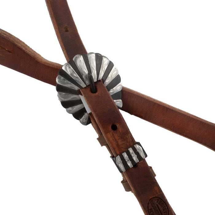 Teskey's Slickout Slit Ear Headstall w/Shell Buckle Tack - Headstalls Teskey's